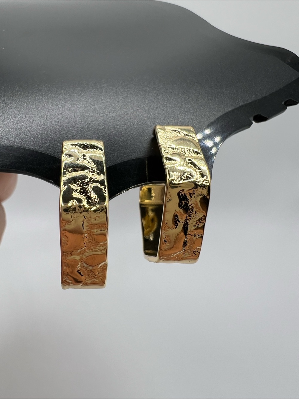 14K Gold Plated Geometric Hoop Earrings - Women Jewelry